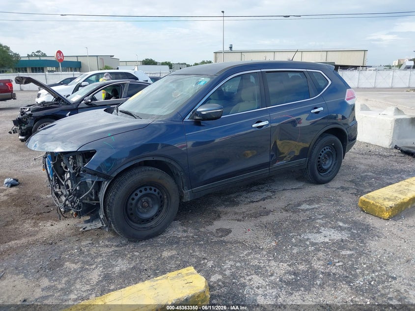 2015 Nissan Rogue VIN KNMAT2MT4FP556761 IAAI salvage auction — FRONT & REAR, Rebuildable (Florida), sold $575 on 2026-07-14 (photo 2)