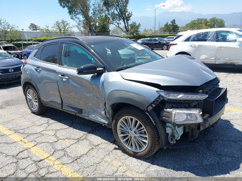 2021 Hyundai Kona VIN KM8K22AA4MU689105 IAAI salvage auction — FRONT END, Salvage Title, sold $1,150 on 2026-07-16 (photo 1)