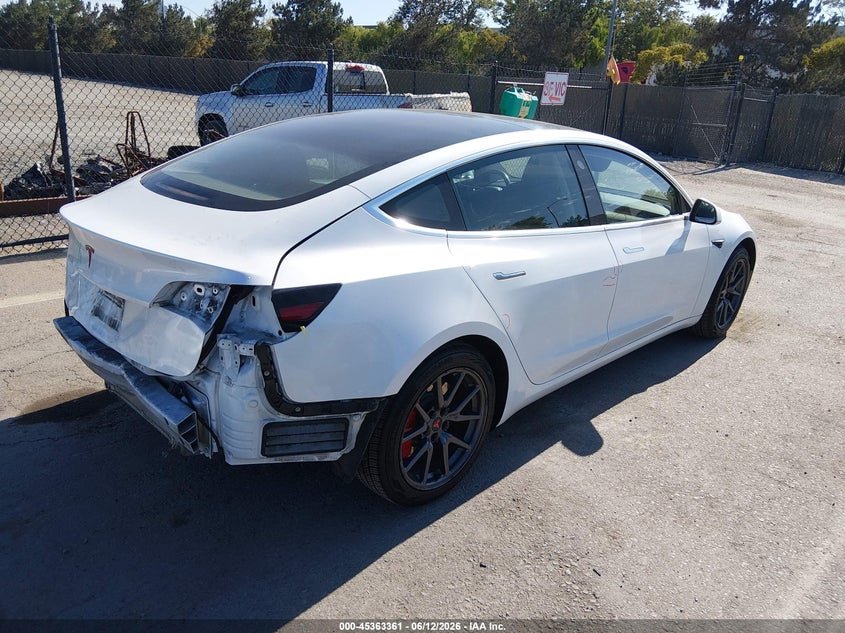2019 Tesla Model 3 VIN 5YJ3E1EA6KF326668 IAAI salvage auction — REAR END, Salvage (California), sold $6,400 on 2026-07-13 (photo 4)