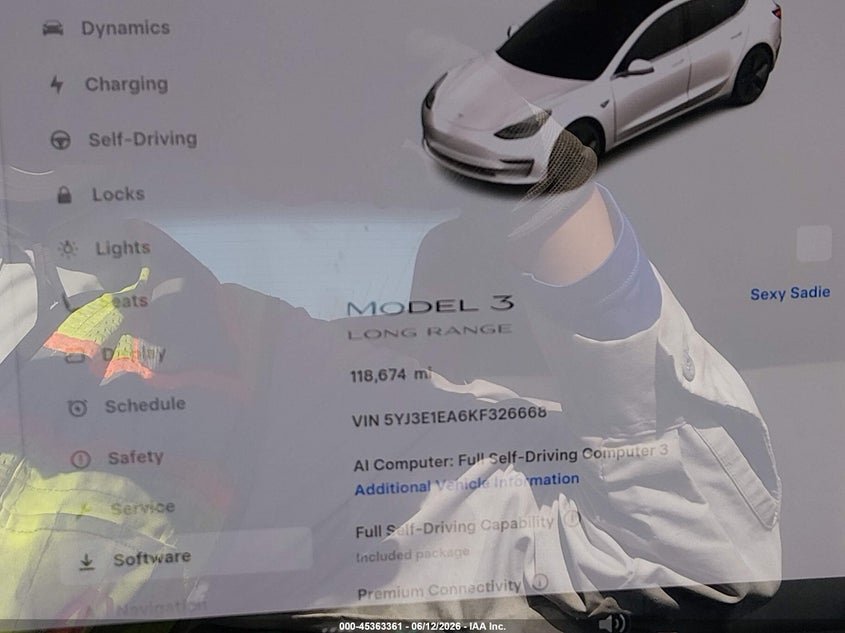 2019 Tesla Model 3 VIN 5YJ3E1EA6KF326668 IAAI salvage auction — REAR END, Salvage (California), sold $6,400 on 2026-07-13 (photo 7)