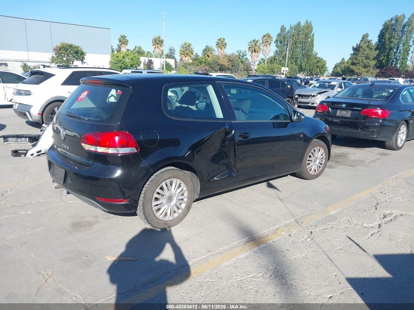 2010 Volkswagen Golf VIN WVWBB7AJ2AW310801 IAAI salvage auction — SIDE, Salvage (California), sold $650 on 2026-07-10 (photo 4)