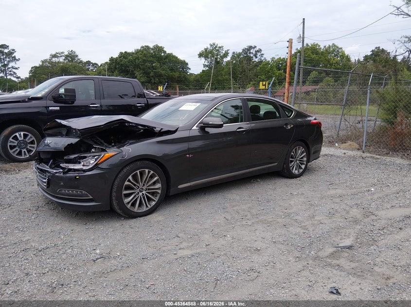2017 Genesis G80 VIN KMHGN4JE7HU193166 IAAI salvage auction — FRONT END, Salvage (South Carolina), sold $2,250 on 2026-07-09 (photo 2)