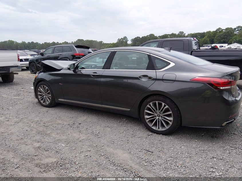 2017 Genesis G80 VIN KMHGN4JE7HU193166 IAAI salvage auction — FRONT END, Salvage (South Carolina), sold $2,250 on 2026-07-09 (photo 3)