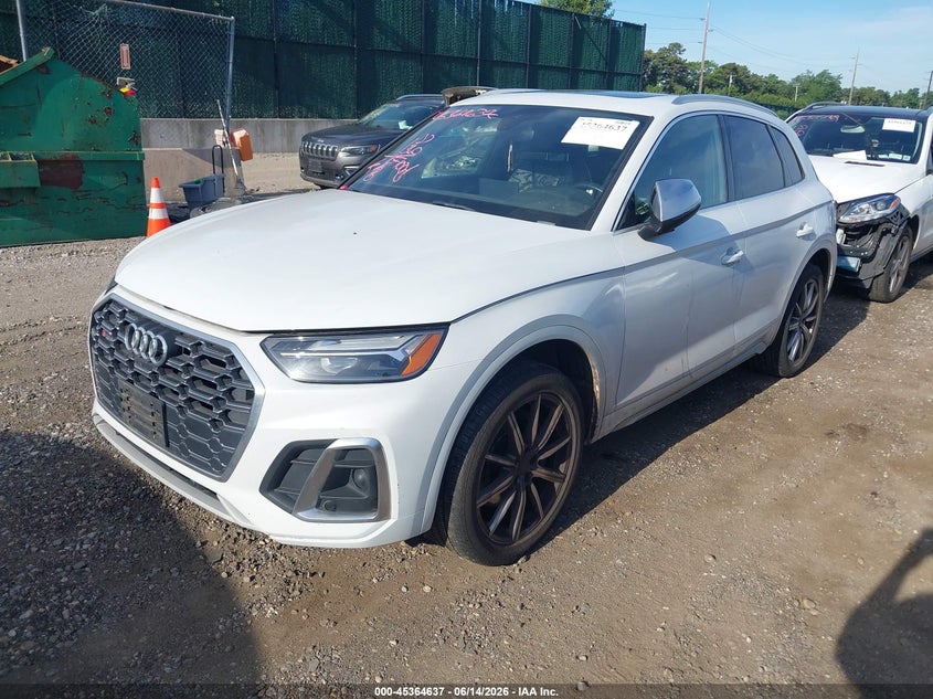 2021 Audi Sq5 VIN WA1B4AFY4M2025424 IAAI salvage auction — WATER/FLOOD, Salvage Title, sold $11,750 on 2026-07-21 (photo 2)