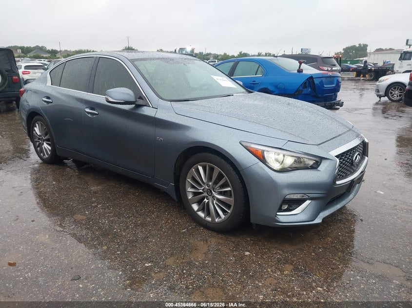 2018 Infiniti Q50 VIN JN1CV7AP2JM241610 IAAI salvage auction — VANDALISM, Salvage (Texas), sold $4,250 on 2026-07-15 (photo 1)