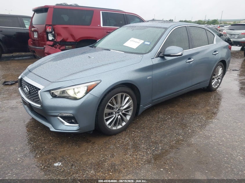 2018 Infiniti Q50 VIN JN1CV7AP2JM241610 IAAI salvage auction — VANDALISM, Salvage (Texas), sold $4,250 on 2026-07-15 (photo 2)