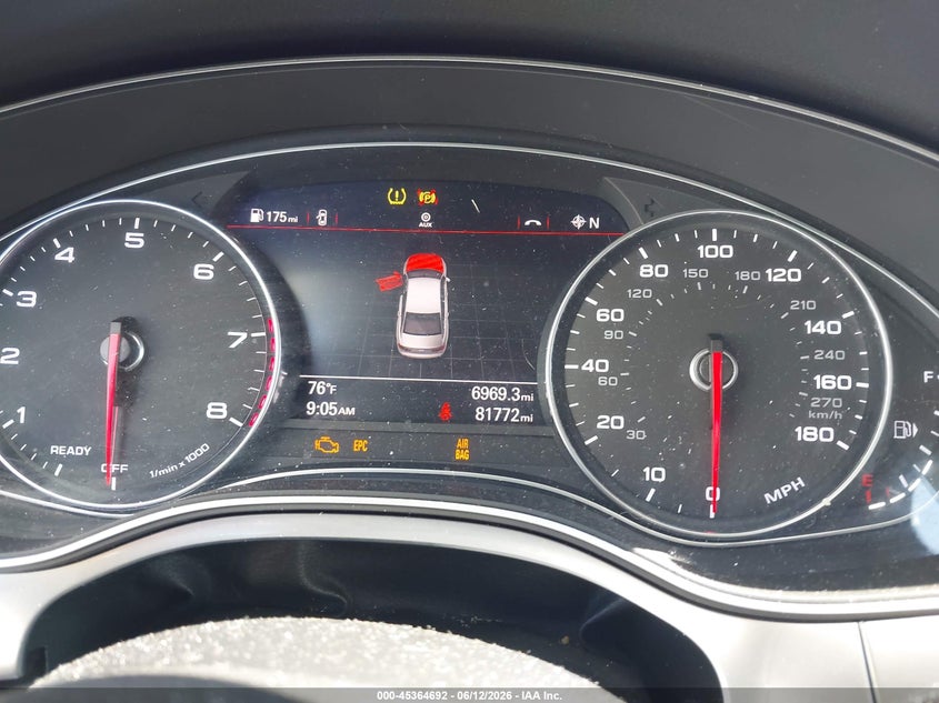 2017 Audi A6 VIN WAUD8AFC9HN072294 IAAI salvage auction — FRONT END, Salvage (Missouri), sold $2,750 on 2026-07-21 (photo 7)
