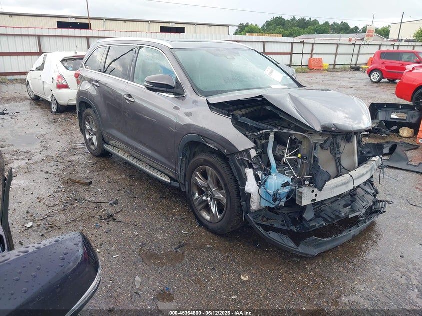 2019 Toyota Highlander VIN 5TDYZRFH9KS318550 IAAI salvage auction — FRONT END, Salvage Title, sold $8,600 on 2026-07-29 (photo 1)