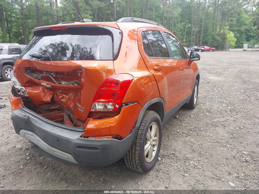 2015 Chevrolet Trax VIN KL7CJRSB0FB249387 IAAI salvage auction — REAR END, Clear (Virginia), sold $575 on 2026-07-28 (photo 4)
