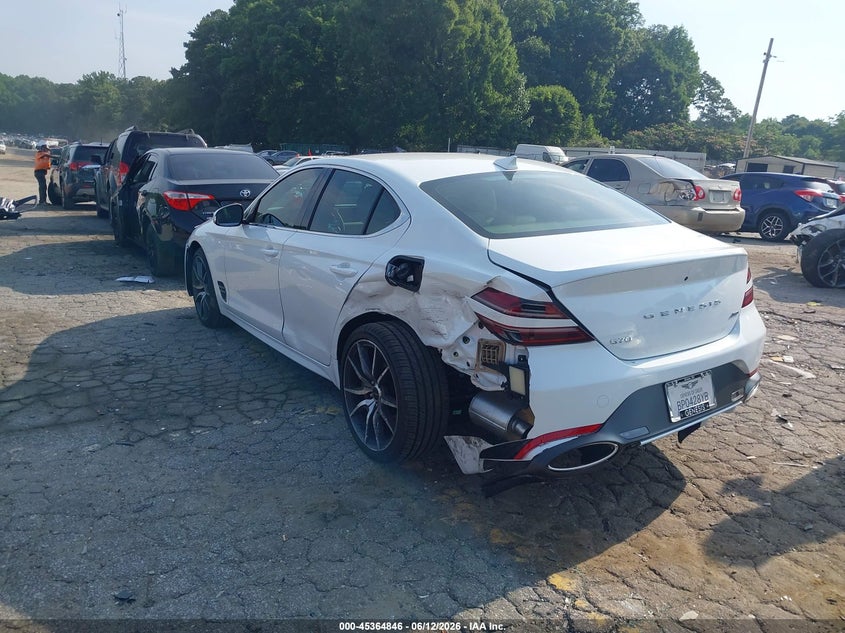 2026 Genesis G70 VIN KMTG64SC8TU161609 IAAI salvage auction — FRONT END, Salvage (Georgia), sold $9,000 on 2026-07-29 (photo 3)