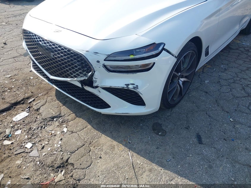 2026 Genesis G70 VIN KMTG64SC8TU161609 IAAI salvage auction — FRONT END, Salvage (Georgia), sold $9,000 on 2026-07-29 (photo 6)