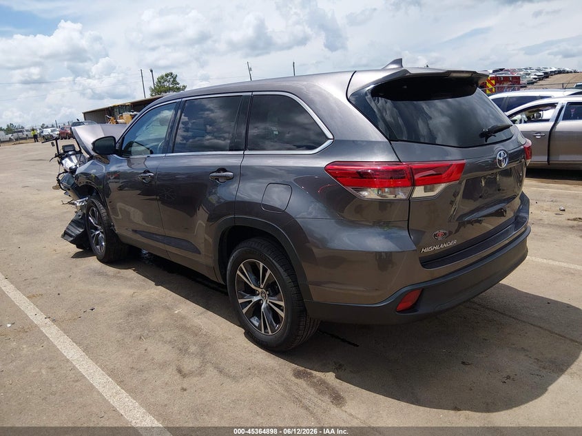 2019 Toyota Highlander VIN 5TDZZRFH9KS361189 IAAI salvage auction — FRONT END, Salvage (Mississippi), sold $5,200 on 2026-07-23 (photo 3)