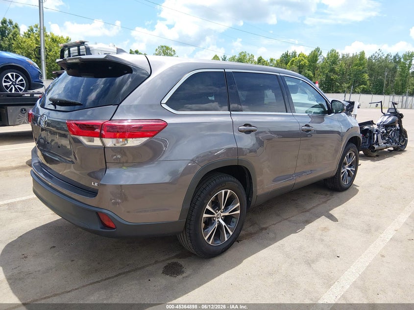 2019 Toyota Highlander VIN 5TDZZRFH9KS361189 IAAI salvage auction — FRONT END, Salvage (Mississippi), sold $5,200 on 2026-07-23 (photo 4)