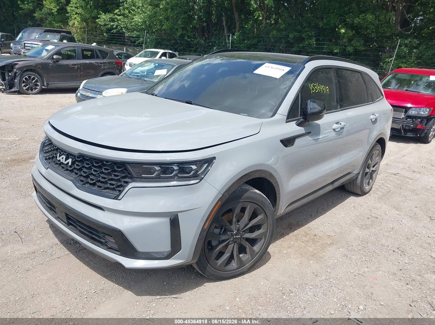 2022 Kia Sorento VIN 5XYRK4LF1NG104989 IAAI salvage auction — RIGHT SIDE, Salvage (Indiana), sold $9,300 on 2026-07-22 (photo 2)