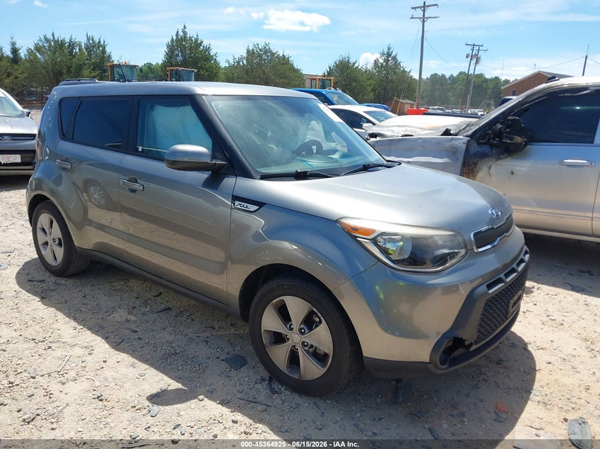 2016 Kia Soul VIN KNDJN2A27G7239015 IAAI salvage auction — LEFT SIDE, Salvage (North Carolina), sold $775 on 2026-07-13 (photo 1)