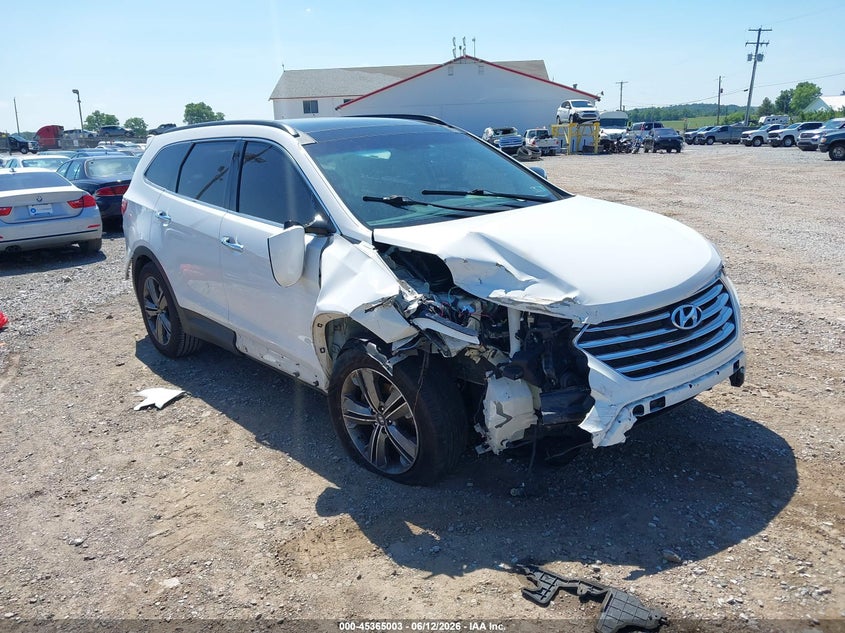 2016 Hyundai Santa fe VIN KM8SRDHF1GU164080 IAAI salvage auction — RIGHT FRONT, Salvage Title, sold $1,250 on 2026-08-01 (photo 1)