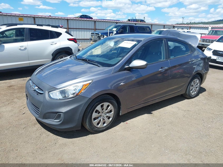 2016 Hyundai Accent VIN KMHCT4AE0GU997618 IAAI salvage auction — REAR END, Bill Of Sale (Washington), sold $550 on 2026-07-07 (photo 2)