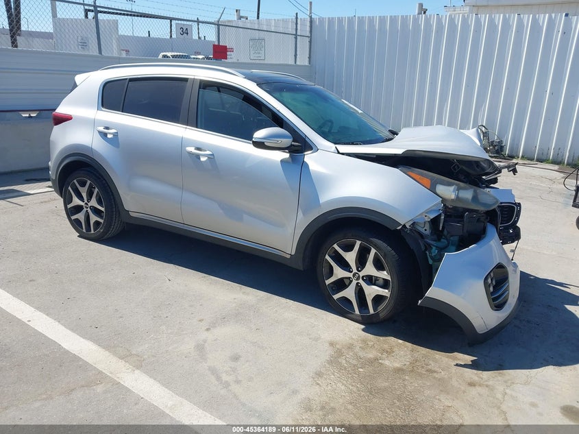2017 Kia Sportage VIN KNDPR3A66H7103743 IAAI salvage auction — FRONT END, Salvage (California), sold $950 on 2026-07-20 (photo 1)