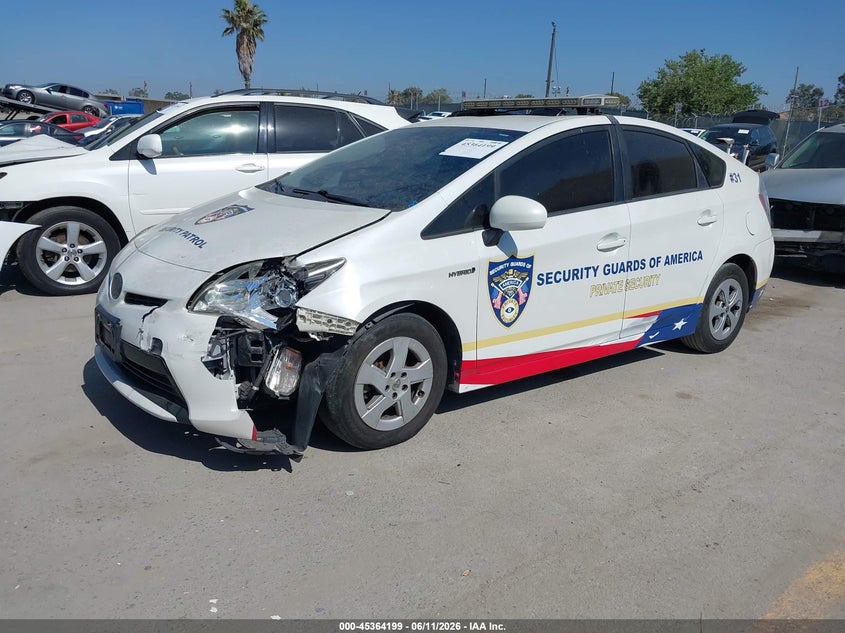 2014 Toyota Prius VIN JTDKN3DUXE0385471 IAAI salvage auction — LEFT FRONT, Salvage (California), sold $2,500 on 2026-07-08 (photo 2)
