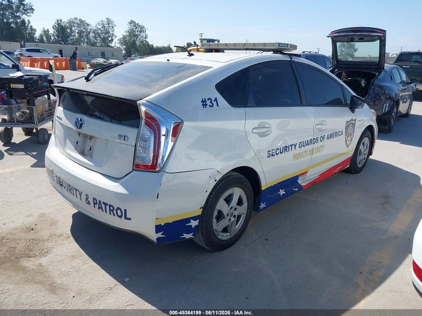 2014 Toyota Prius VIN JTDKN3DUXE0385471 IAAI salvage auction — LEFT FRONT, Salvage (California), sold $2,500 on 2026-07-08 (photo 4)