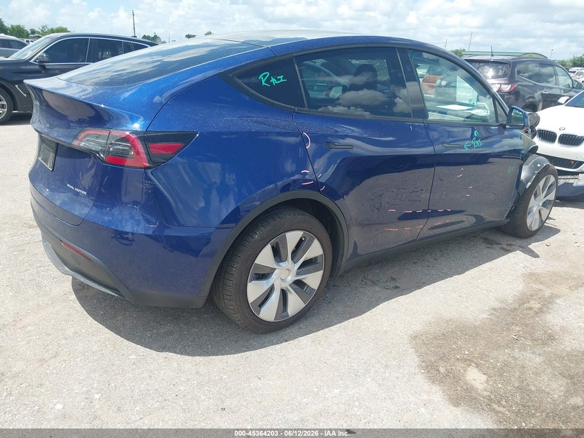 2023 Tesla Model y VIN 7SAYGDEE5PA159859 IAAI salvage auction — FRONT END, Salvage (Texas), sold $13,100 on 2026-07-15 (photo 4)