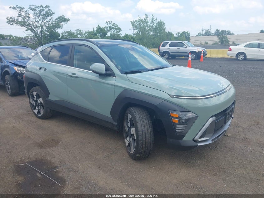 2025 Hyundai Kona VIN KM8HECA35SU233958 IAAI salvage auction — LEFT SIDE, Salvage Title, sold $4,550 on 2026-07-28 (photo 1)