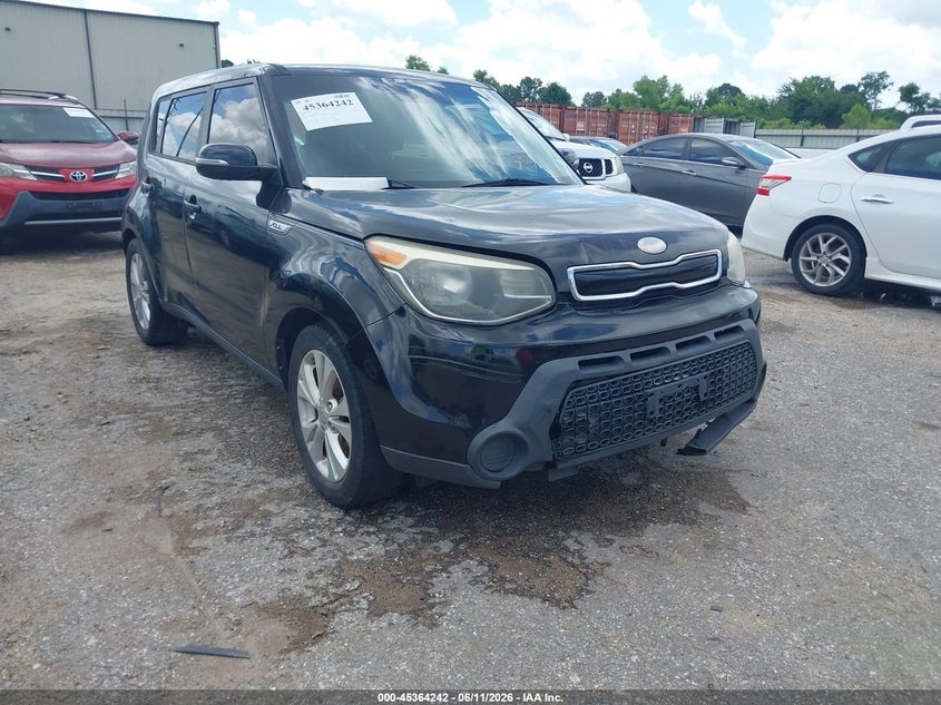 2014 Kia Soul VIN KNDJP3A57E7019946 IAAI salvage auction — FRONT & REAR, Original (Texas), sold $25 on 2026-07-22 (photo 1)