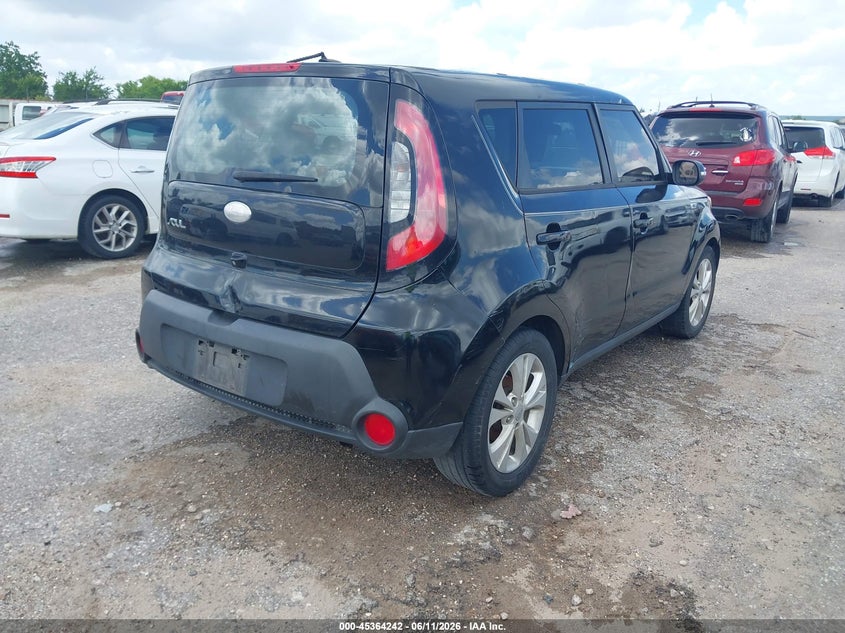 2014 Kia Soul VIN KNDJP3A57E7019946 IAAI salvage auction — FRONT & REAR, Original (Texas), sold $25 on 2026-07-22 (photo 4)