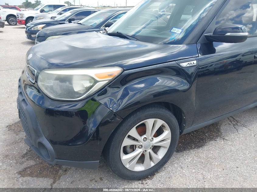 2014 Kia Soul VIN KNDJP3A57E7019946 IAAI salvage auction — FRONT & REAR, Original (Texas), sold $25 on 2026-07-22 (photo 6)
