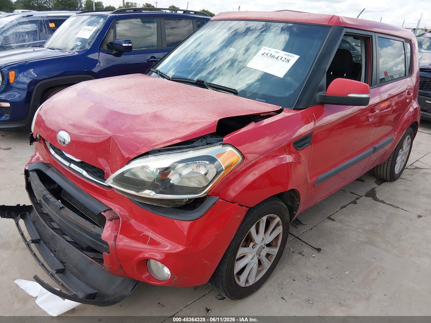 2013 Kia Soul VIN KNDJT2A60D7566196 IAAI salvage auction — FRONT END, Salvage (Texas), sold $275 on 2026-07-28 (photo 2)