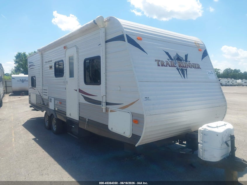 2013 Heartland Trail runner VIN 5SFEB2823DE256821 IAAI salvage auction — ROOF, Clear (Arkansas), sold $2,650 on 2026-07-08 (photo 1)