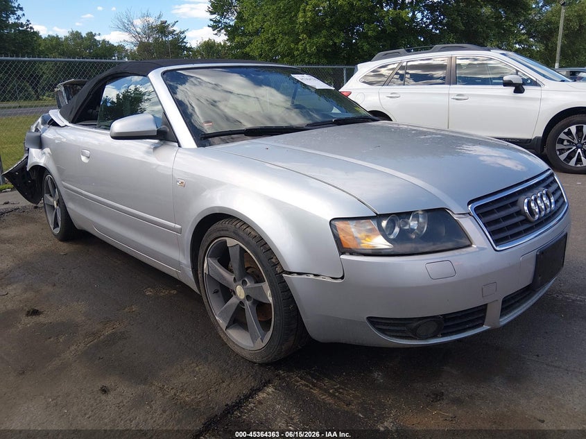 2005 Audi A4 VIN WAUDT48HX5K005192 IAAI salvage auction — REAR END, Salvage (New Jersey), sold $25 on 2026-07-30 (photo 1)