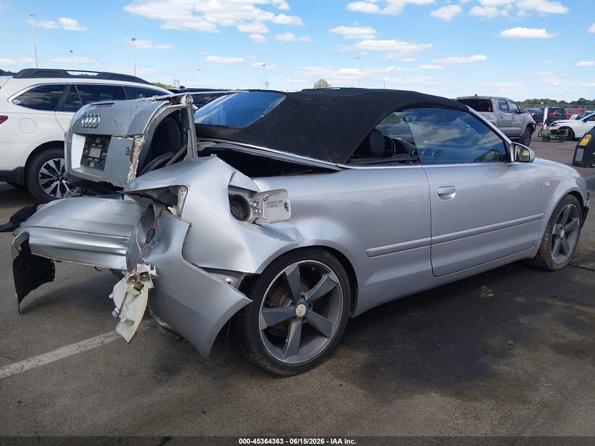 2005 Audi A4 VIN WAUDT48HX5K005192 IAAI salvage auction — REAR END, Salvage (New Jersey), sold $25 on 2026-07-30 (photo 4)