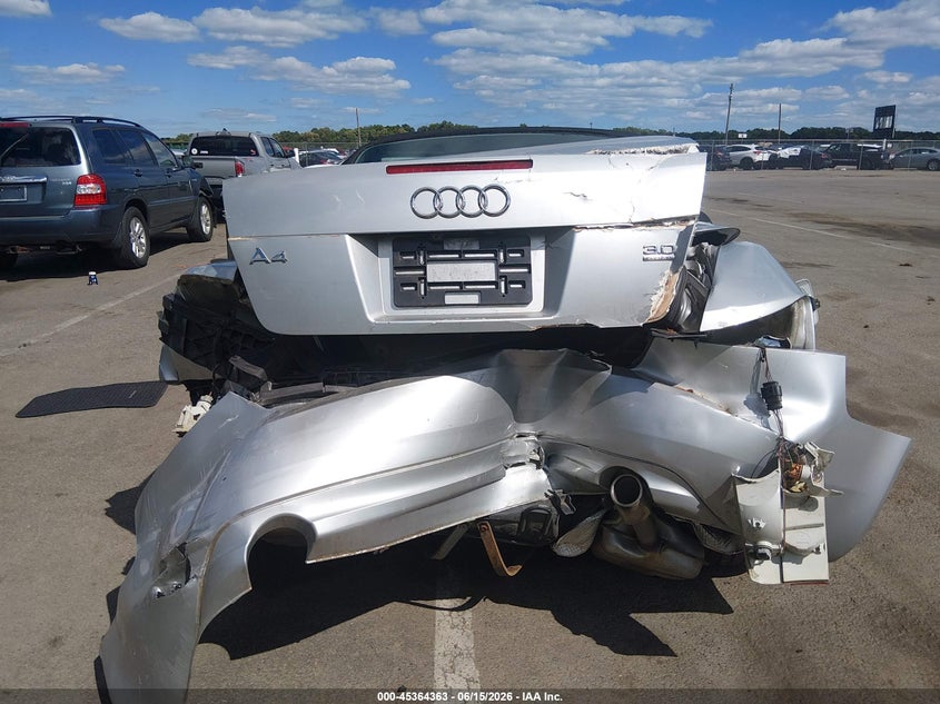 2005 Audi A4 VIN WAUDT48HX5K005192 IAAI salvage auction — REAR END, Salvage (New Jersey), sold $25 on 2026-07-30 (photo 6)