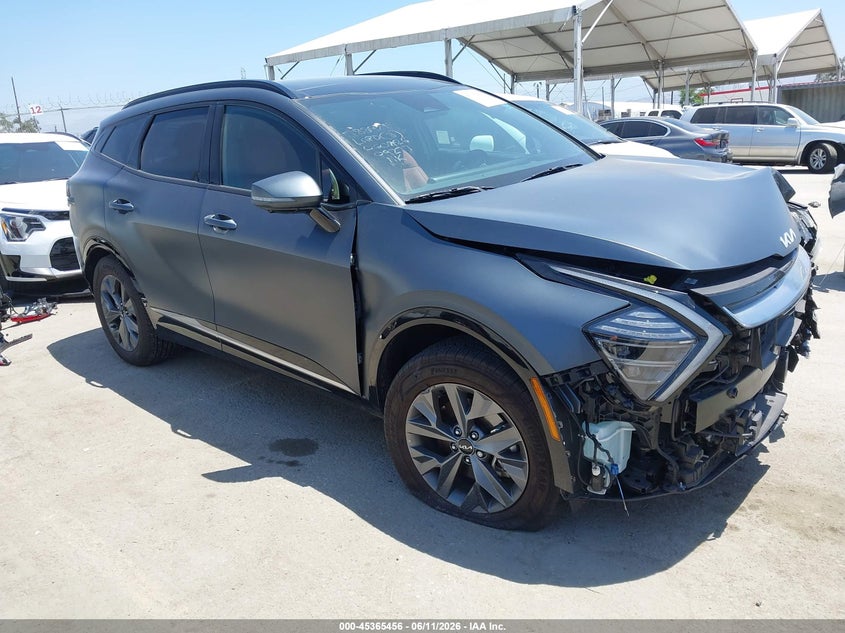 2025 Kia Sportage VIN KNDPXCDG7S7221298 IAAI salvage auction — FRONT END, Salvage (California), sold $10,300 on 2026-07-15 (photo 1)