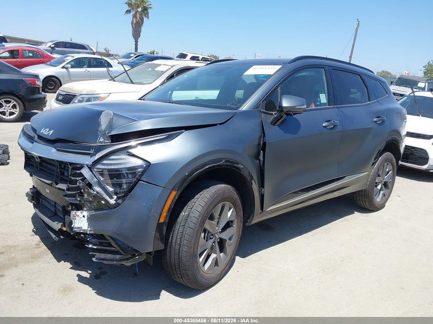 2025 Kia Sportage VIN KNDPXCDG7S7221298 IAAI salvage auction — FRONT END, Salvage (California), sold $10,300 on 2026-07-15 (photo 2)