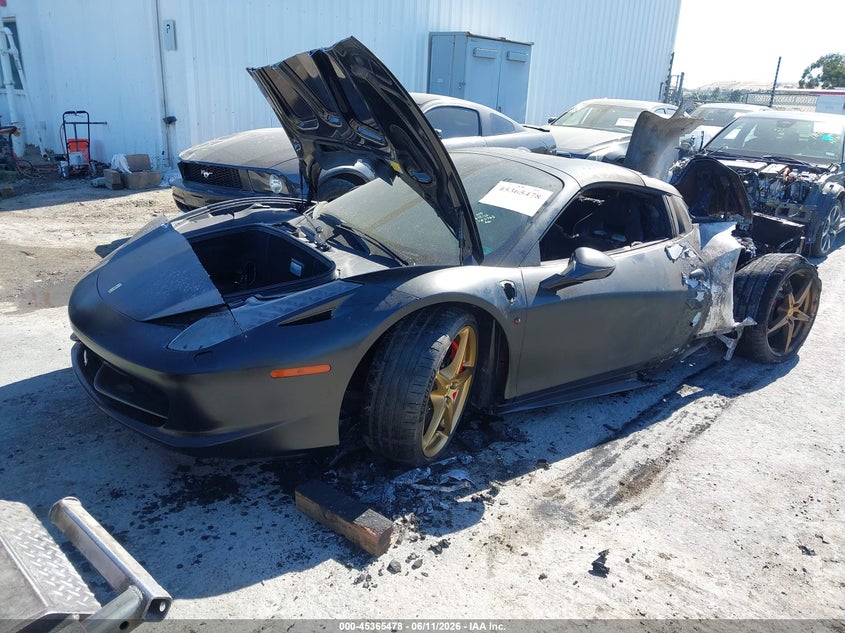 2013 Ferrari VIN ZFF68NHA6D0190763 IAAI salvage auction — TOTAL BURN, Salvage Title, sold $16,600 on 2026-07-30 (photo 2)