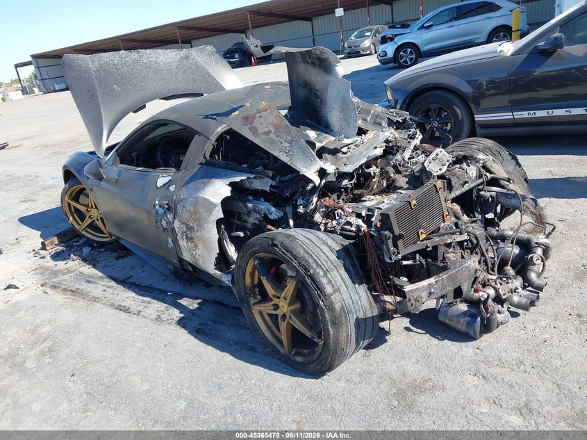 2013 Ferrari VIN ZFF68NHA6D0190763 IAAI salvage auction — TOTAL BURN, Salvage Title, sold $16,600 on 2026-07-30 (photo 3)