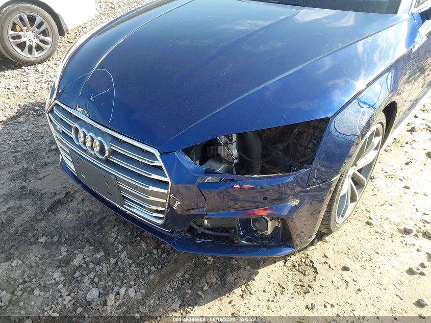 2018 Audi S5 VIN WAUC4CF51JA011412 IAAI salvage auction — FRONT END, Salvage Title, sold $10,200 on 2026-07-22 (photo 6)