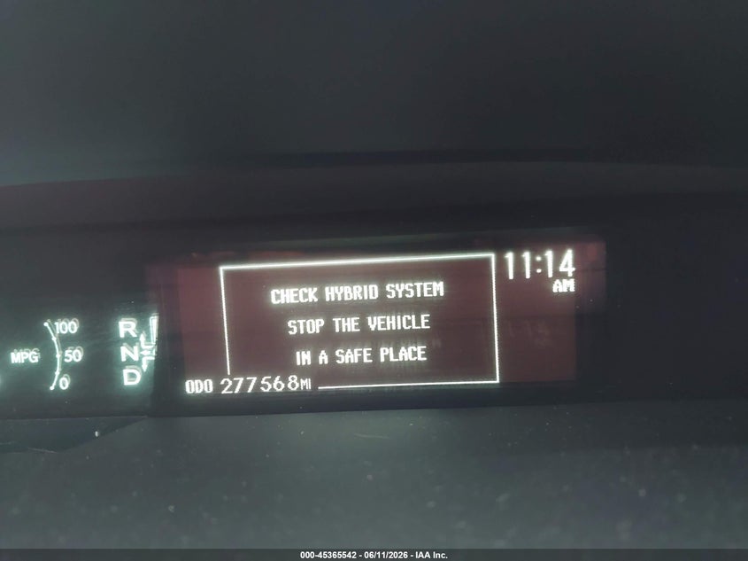2012 Toyota Prius VIN JTDKN3DU1C1497583 IAAI salvage auction — FRONT & REAR, Salvage (California), sold $1,100 on 2026-08-02 (photo 7)