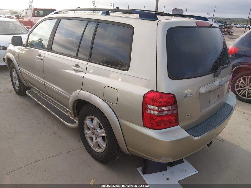 2003 Toyota Highlander VIN JTEGF21AX30080651 IAAI salvage auction — NORMAL WEAR, Original (Texas), sold $750 on 2026-07-28 (photo 3)