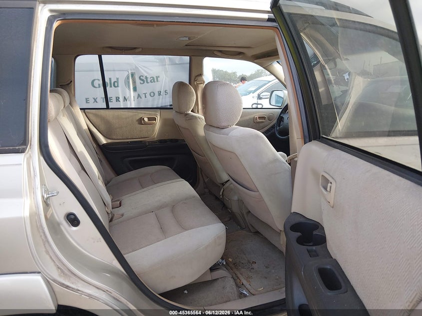 2003 Toyota Highlander VIN JTEGF21AX30080651 IAAI salvage auction — NORMAL WEAR, Original (Texas), sold $750 on 2026-07-28 (photo 8)