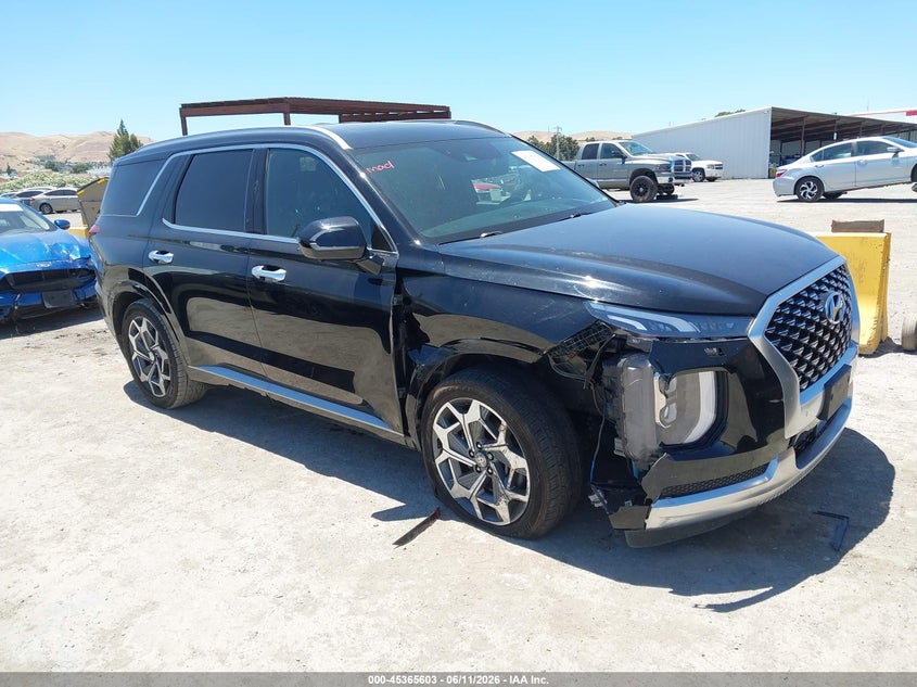 2021 Hyundai Palisade VIN KM8R74HE0MU333075 IAAI salvage auction — RIGHT FRONT, Salvage (California), sold $7,200 on 2026-07-18 (photo 1)