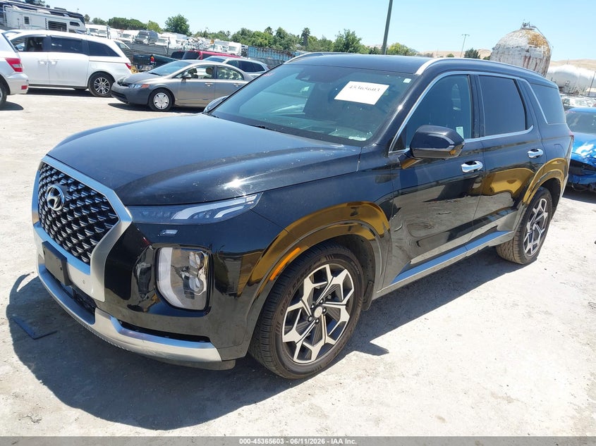 2021 Hyundai Palisade VIN KM8R74HE0MU333075 IAAI salvage auction — RIGHT FRONT, Salvage (California), sold $7,200 on 2026-07-18 (photo 2)