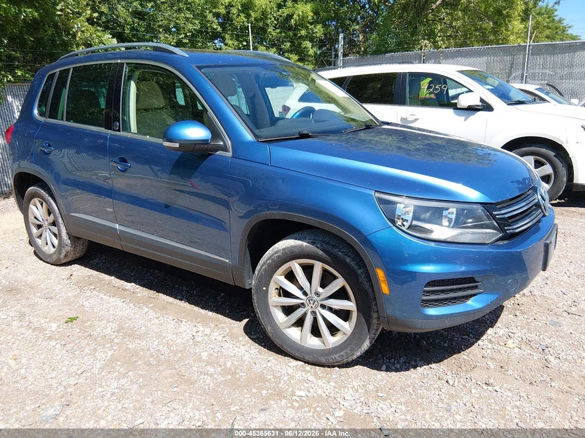 2017 Volkswagen Tiguan VIN WVGSV7AX3HW512208 IAAI salvage auction — HAIL, Junk Bill Of Sale Mv2459 (Wisconsin), sold $600 on 2026-07-15 (photo 1)