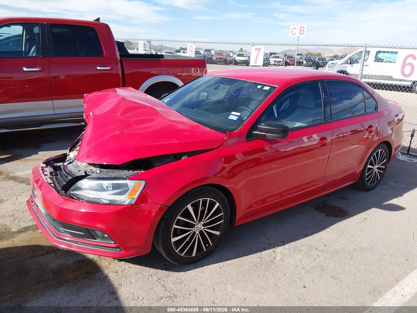 2016 Volkswagen Jetta VIN 3VWD17AJ8GM304695 IAAI salvage auction — FRONT END, Salvage (Texas), sold $550 on 2026-07-09 (photo 2)