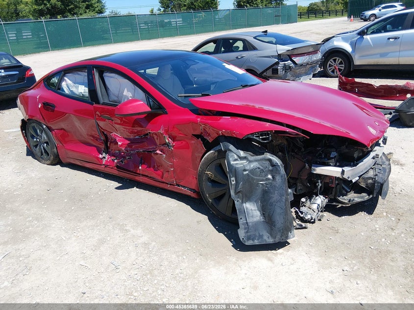 2023 Tesla Model s VIN 5YJSA1E5XPF499448 IAAI salvage auction — RIGHT FRONT, Salvage (Idaho), sold $4,650 on 2026-07-23 (photo 1)
