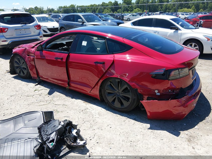 2023 Tesla Model s VIN 5YJSA1E5XPF499448 IAAI salvage auction — RIGHT FRONT, Salvage (Idaho), sold $4,650 on 2026-07-23 (photo 3)