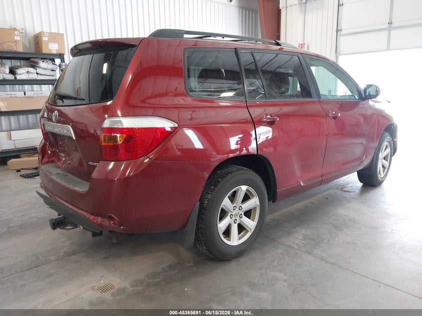 2010 Toyota Highlander VIN 5TDJK3EH9AS032345 IAAI salvage auction — RIGHT FRONT, Salvage (Colorado), sold $550 on 2026-07-29 (photo 4)