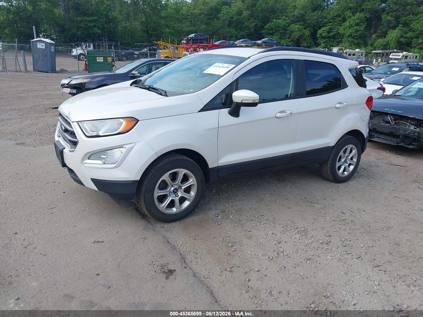 2019 Ford Ecosport VIN MAJ6S3GL0KC270942 IAAI salvage auction — FRONT END, Salvage (Massachusetts), sold $2,250 on 2026-07-14 (photo 2)